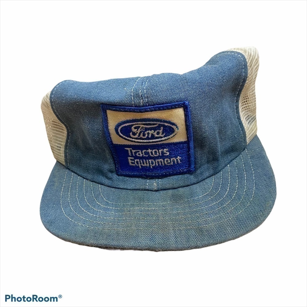 Vintage Ford Tractors Denim Mesh Back Trucker Hat